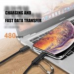 Wholesale 2in1 MAX 60W PD Speed Universal Charger Cable, USB-C / Type-C  with IP Lighting iPhone adapter Premium Braided (Black)